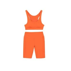 Mulheres Yoga Two Piece Neon Short Sets