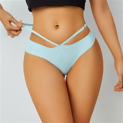 Calcinha feminina de seda de seda feminina sem fina